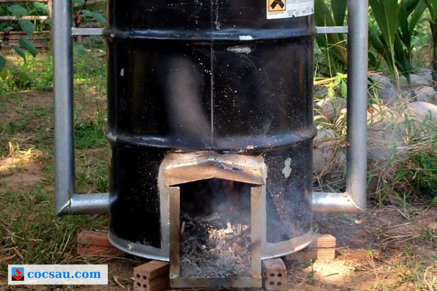 lò đốt than yếm khí
